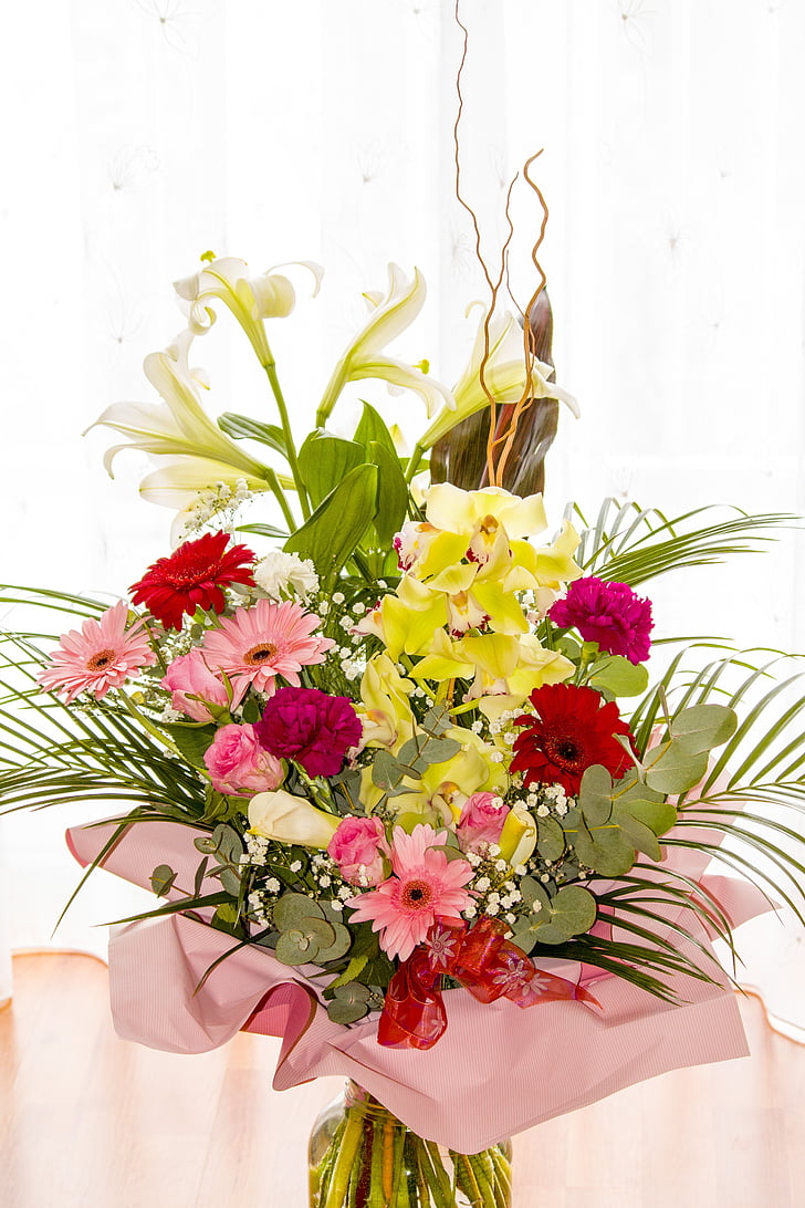 bunch of flowers, flower, bouquet, spring, decoration, wedding, romance