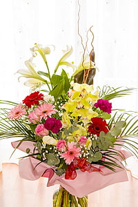 bos bloemen, bloem, boeket, lente, decoratie, bruiloft, romantiek