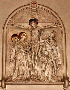 Croix, station de la Croix, Crucifixion, Église, religion, christianisme, sculpture sur pierre