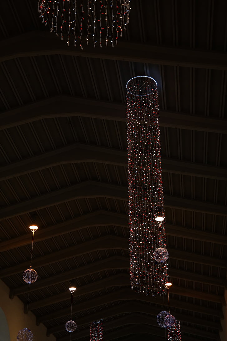 julepynt, lys, belysning, terminalen, Stuttgart