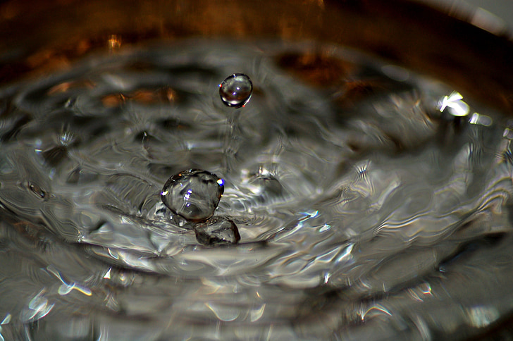 l'aigua, gota, Waterdrop, macro, líquid, bombolla, clar