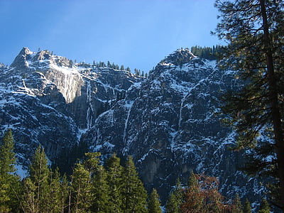 Yosemite, kalns, sniega, parks, fiziska, valsts, Kalifornijas štata