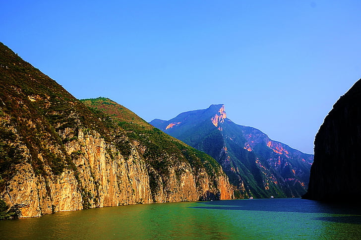 les trois gorges, paysage, Chine, le fleuve yangtze, petits trois-gorges