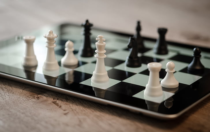 escacs, iPad, 3D, digital, estratègia, negoci, èxit
