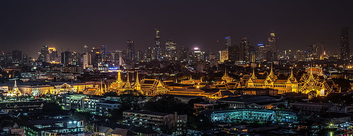 Grande Palazzo reale, wat phra kaew, Bangkok, Thailandia, antica, architettura, Asia