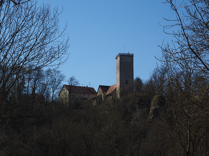 reichenstein pilis, pilis, reichenstein, griuvėsiai, Aukštis burg, didelis garsiai slėnio šlaitas, Lauterach
