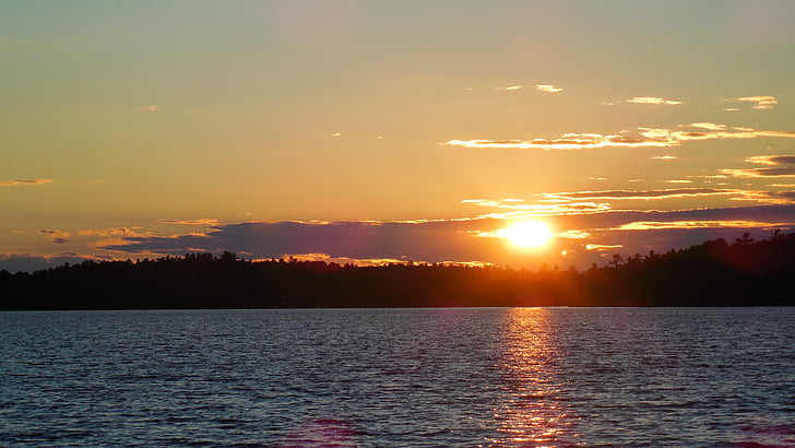 sunset, sky, canada, color, sunlight, dusk, horizon
