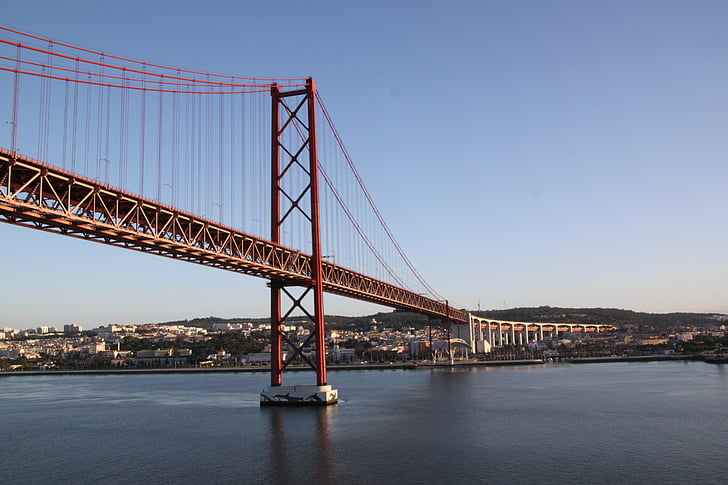Ponte, Abril, Lisabonská, Most, Portugalsko, TEJO, visutý most