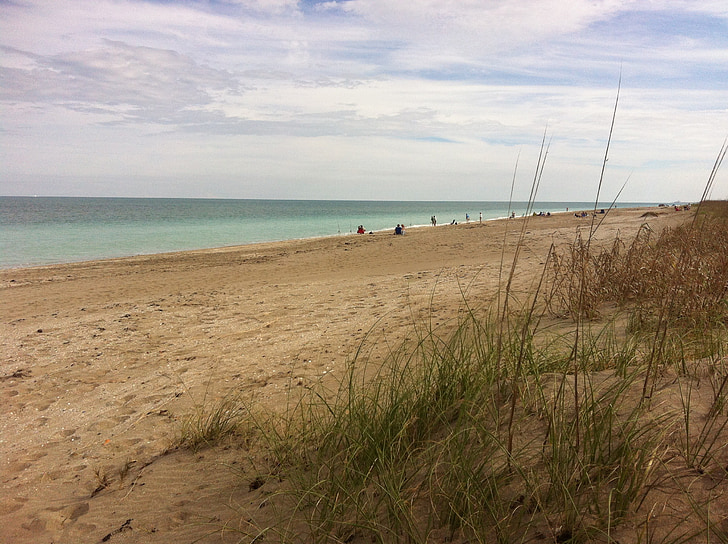 海滩, 海洋, 沙子, 自然, 海岸线, 佛罗里达州, 云彩
