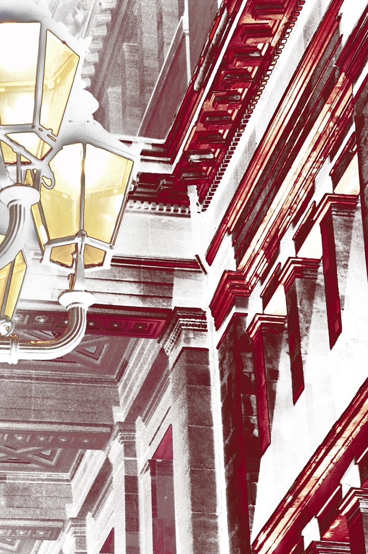 chỉnh sửa, tầng, trắng, màu đỏ, màu vàng, đèn lồng, Béc-lin Konzerthaus
