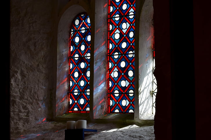 vitralls, vidre, Capella, Anglesey, l'església, finestra, disseny