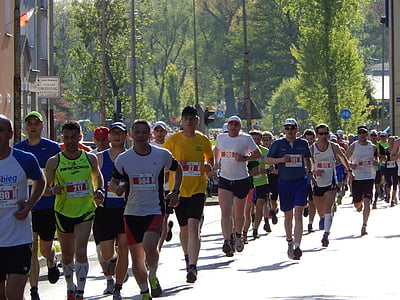 marathon, jogging, race