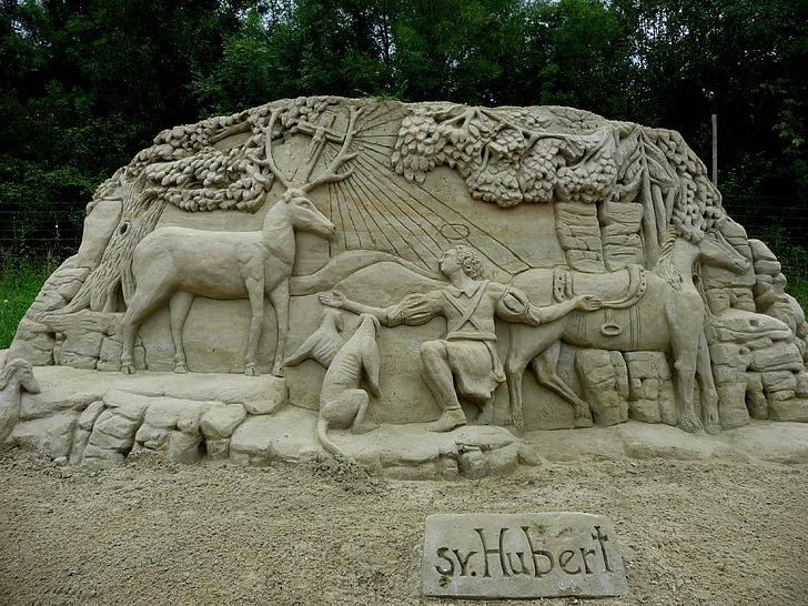 statue de, sculptures de sable, olšiak, sable, art, oeuvre d’art, sculpture créative