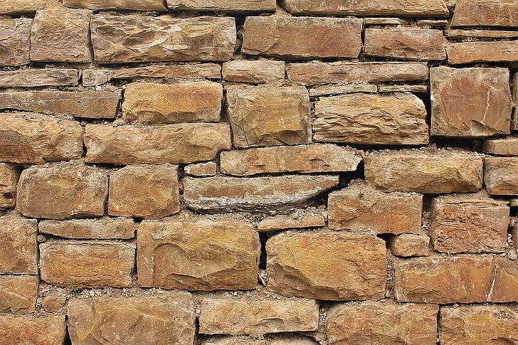 paret, mur de pedra, pedra de Pedrera, pedra, vell, fons, paret de maó antic
