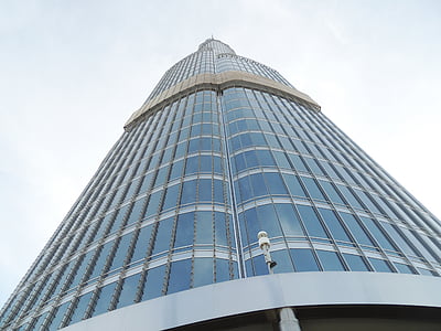 Burj khalifa, överst, Sträcka sig efter, Dubai, Urban, skyskrapa, byggnad
