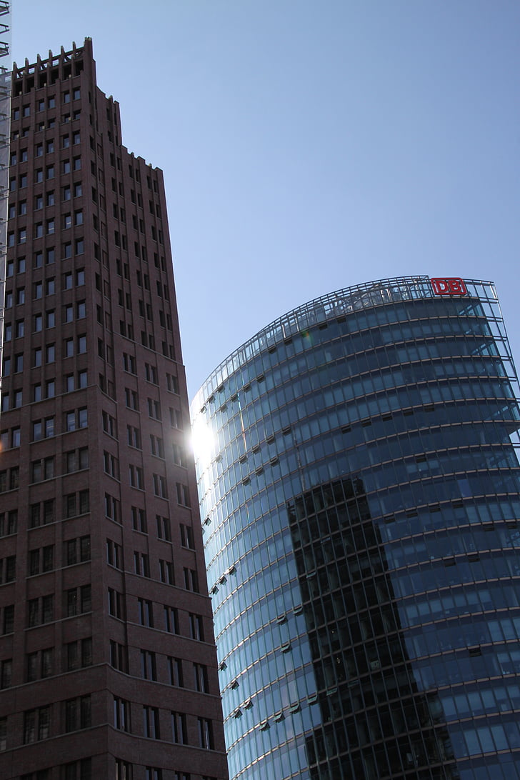 wolkenkrabber, het platform, moderne, stad, silhouet, commercieel gebouw, gebouw