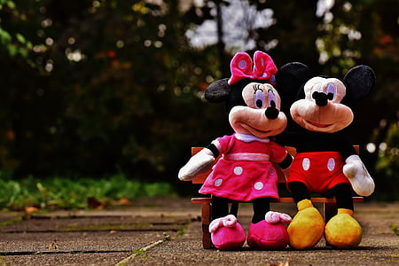 ratón de Mickey, Disney, Mickey, Minnie, ratones, lindo, animal de peluche