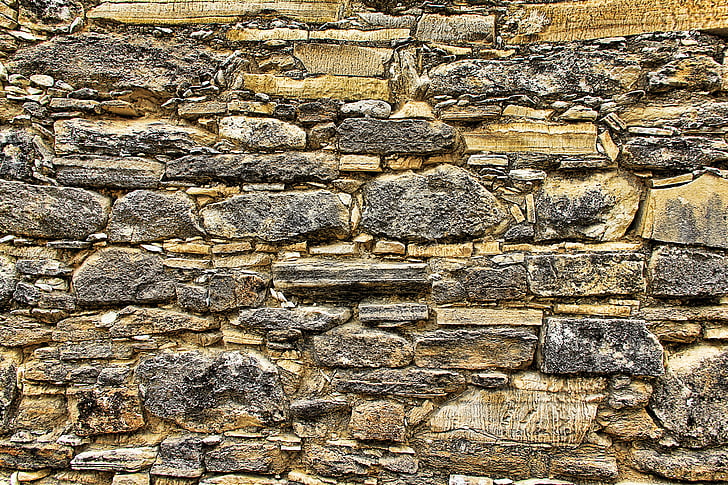 zeď, textura, kámen, struktura, pozadí, šedá, vzor