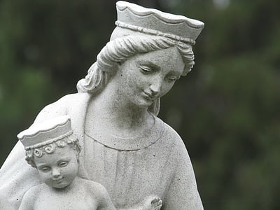 posąg, Najświętszej Maryi Panny, religijne, religia, Madonna, katolicki, chrześcijańskie