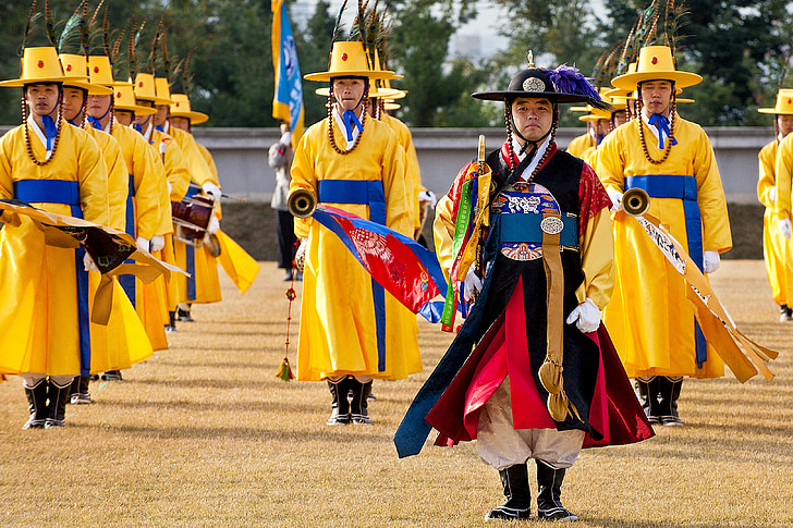 ceremoni, sydkoreanske, ære, vagt, opmærksomhed, asiatiske, Event