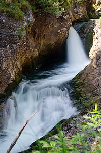 vita creek canyon, vatten, vattenfall, Gorge, resten, Alpin, naturen