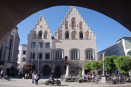 Wasserburg, στο κέντρο της πόλης, παλιά πόλη, Δημαρχείο, Χειροποίητη, πόλη, ιστορικά