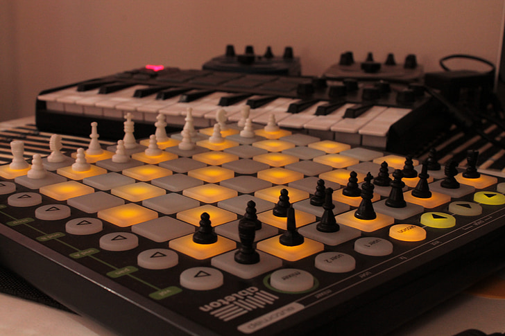 chess, game, synthesizer, music, electronics, sequencer