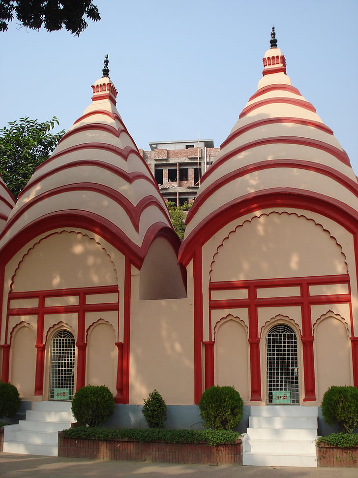ngôi đền quốc gia dhakeshwari, ngôi đền Hindu, nữ thần của dhaka, kiến trúc, Dhaka, Châu á, ngoại thất xây dựng