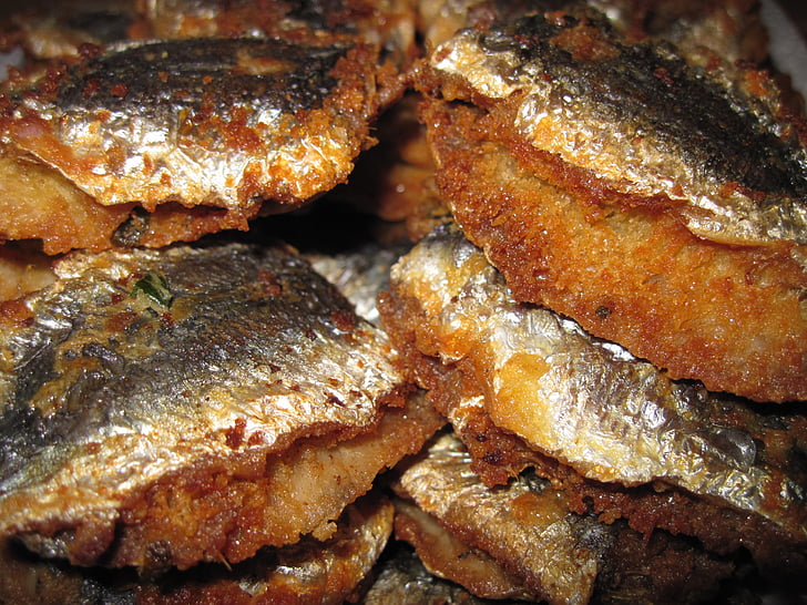 stekt fisk, stekt sardiner, sardiner, Cook, kök, medelhavsköket, fisk