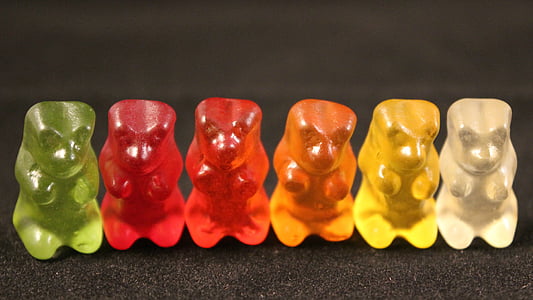 Gummibärchen, Gummi bears, édesség, szín, finom
