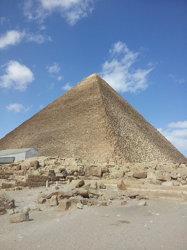 Egipte, piràmides, Gizeh, pedra, desert de, antiga, Piràmide