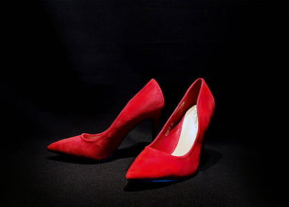 zapatos de tacón altos, rojo, negro, erótica, mujer, zapatos, sexy