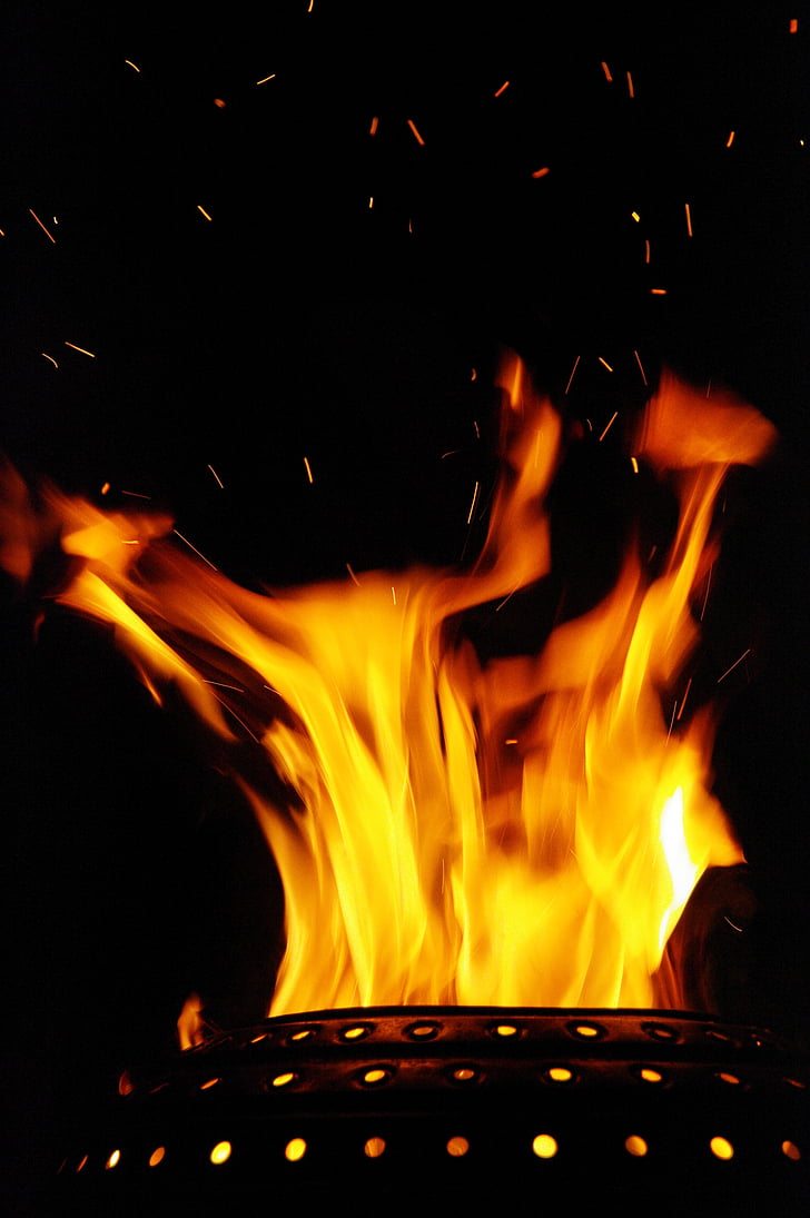 vatra, plamen, drvo vatra, plamen kamina, snimanje, topline, drvo