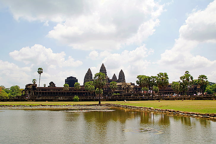 Angkor wat, Siem reap, Kambodža, Ázia, Angkor, chrám, chrámový komplex