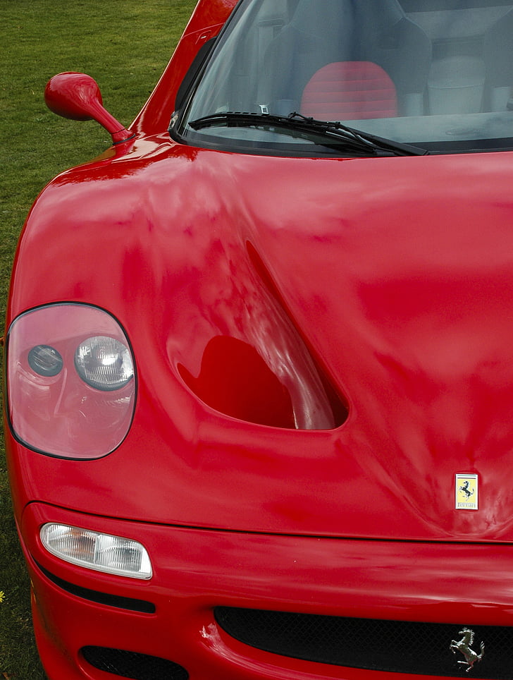 Ferrari, szybki, konstrukcja, samochód sportowy, czerwony, styl