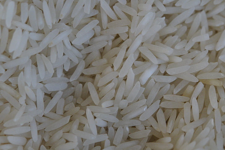 rīsi, rīsu graudi, balta, pavārs, pārtika, papildināt, graudi