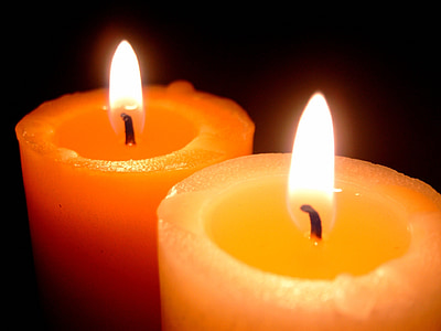 свечи, пламя, свет, огонь, при свечах, воск, освещение