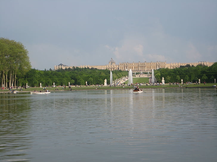 Versailles, Castelo, pièce EAU, Parque, jardim, arquitetura, Rio