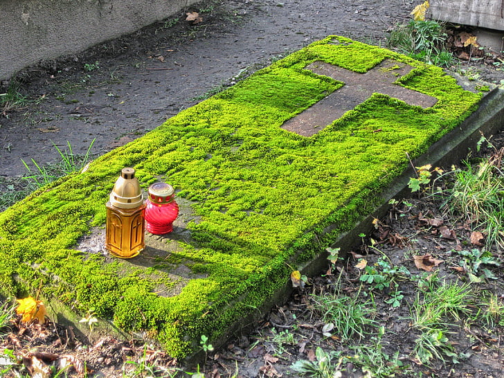 la tomba de, Creu, cristianisme, Espelma, dia dels difunts, Tots Sants, Polònia