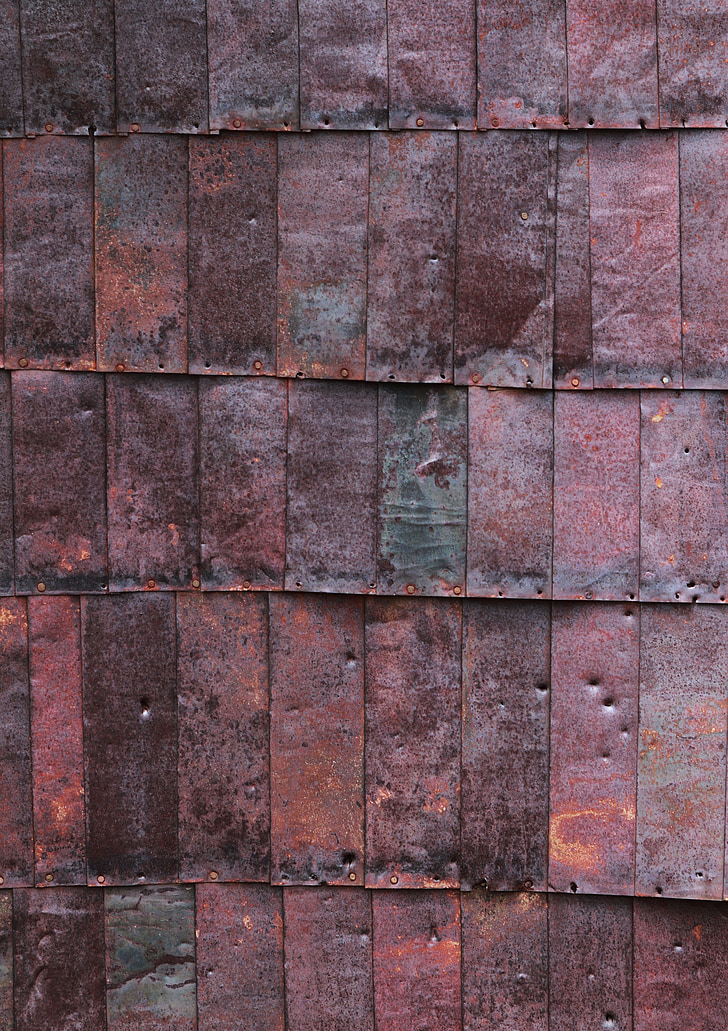 textura, telhas do metal, parede, Shingle, padrão, metal, material