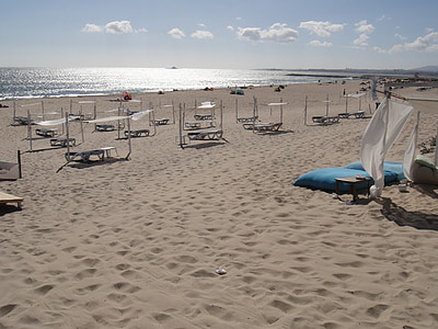 Caparica kysten, stranden, Portugal