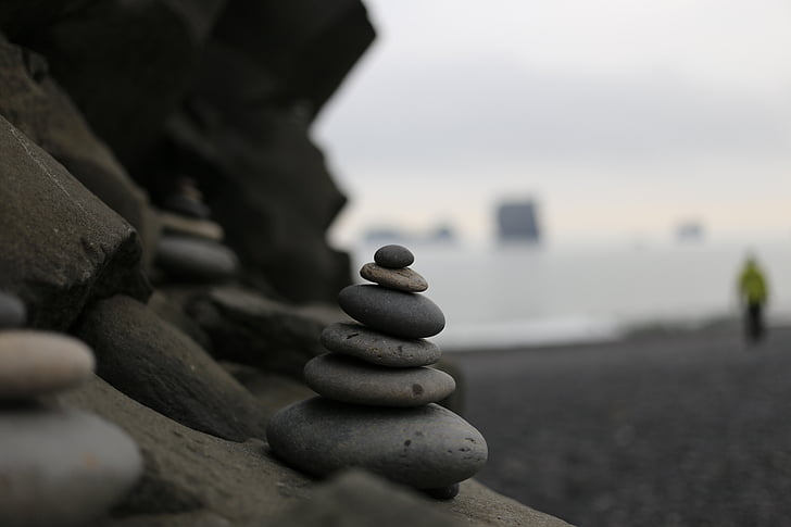 kő mutatja az utat, Beach, Izland