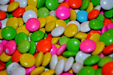 cukorka, édességek, cukor, színek, konfekció, cukrászda, egészségtelen