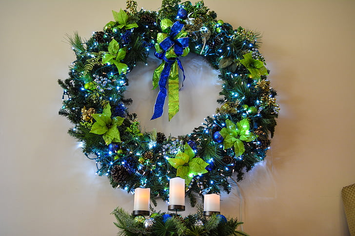 christmas wreath, wreath, holiday, christmas, decoration, celebration, gift