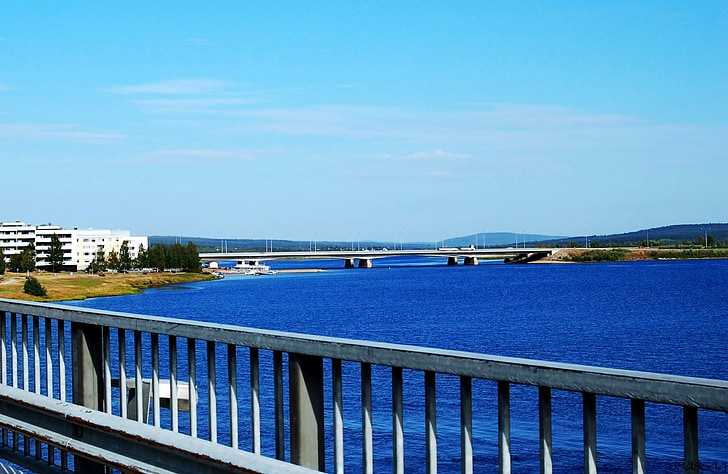 Rovaniemi, Soome, loodus, Lake, maastik, vee, sinine