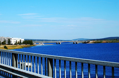 Rovaniemi, Finlandia, natura, Lago, paesaggio, acqua, blu