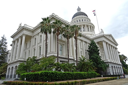 Capitol, edifício, Califórnia, Sacramento, Governador, Senado, montagem