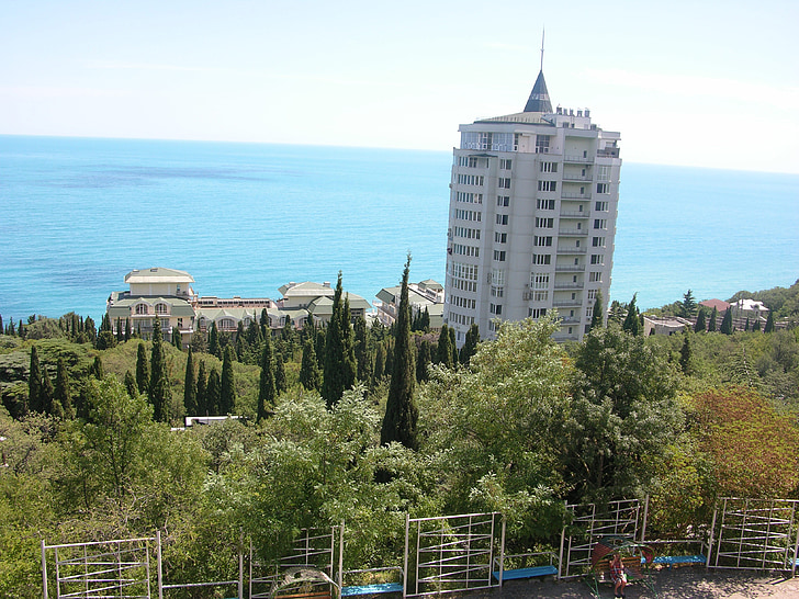 Crimea, mare, blu, montagne, cielo blu, montagna, paesaggio