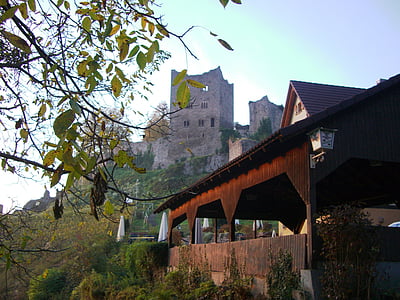 Schauenburg, Oberkirch, Ortenau, kvällsljus, arkitektur
