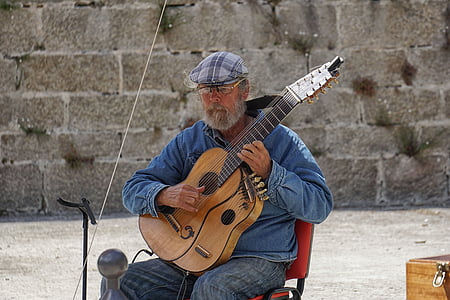 guitarist, guitar, instrument, strings, music, man, character